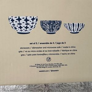 BRAND NEE West Elm bowls set of 3